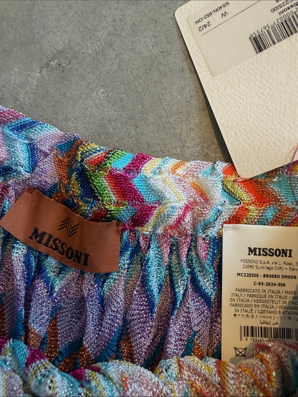 Missoni Multicolor Zigzag Knit Shorts in Pastel & Jewel Tones - Picture 6 of 9